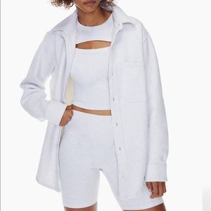 ARITZIA TNA COZY FLEECE BOYFRIEND SHIRT